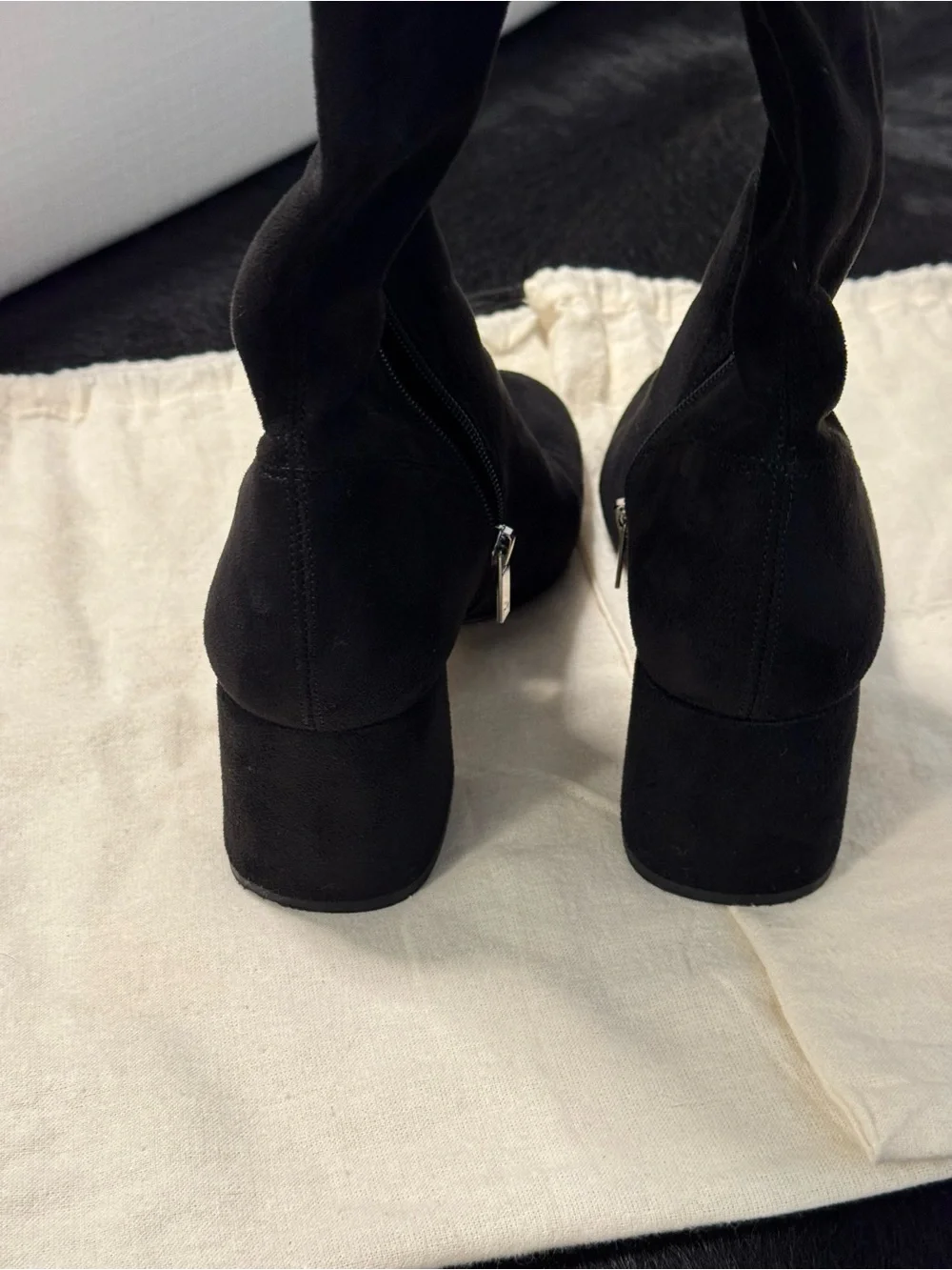 MARC FISHER Yahila Over-the-Knee Suede Block Heel Boots